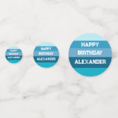 Happy Birthday Name Template Paper Plate Konfetti (Vorderseiten)