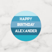 Happy Birthday Name Template Paper Plate Konfetti (Klein Vorderseite)