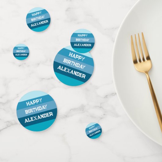 Happy Birthday Name Template Paper Plate Konfetti (Gruppe)