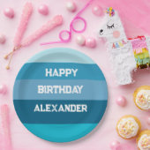 Happy Birthday Name Template Paper Plate Pappteller (Party)