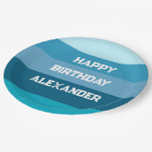 Happy Birthday Name Template Paper Plate Pappteller (Schrägansicht)