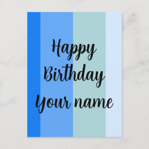 Happy Birthday Name Template Postkarte