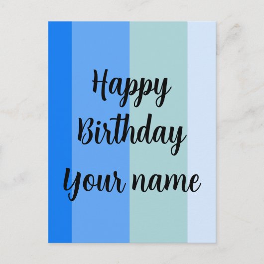 Happy Birthday Name Template Postkarte (Vorderseite)