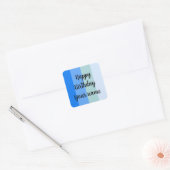 Happy Birthday Name Template Quadratischer Aufkleber (Umschlag)