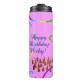 Happy Birthday Name Thermosbecher (Vorderseite)