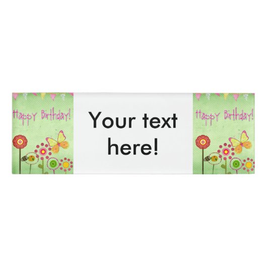Happy Birthday Namenschild (Vorderseite)
