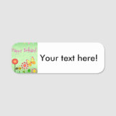 Happy Birthday Namensschild (Vorderseite)