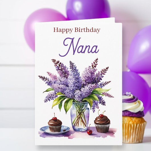 Happy Birthday Nana | Lilacs and Cupcakes Karte