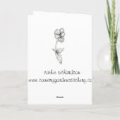 Happy Birthday Nasturtium Blume Zeichne Kunst Karte (Rückseite)