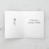 Happy Birthday Nasturtium Blume Zeichne Kunst Karte (Innenseite)