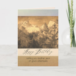 Happy Birthday Natur Outdoor Abenteuer Thema Karte