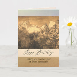 Happy Birthday Natur Outdoor Abenteuer Thema Karte