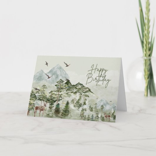 Happy Birthday Natur und draußen Karte (Vorderseite)