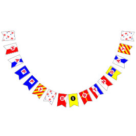 Happy Birthday Nautical Alphabet Bunting Flags Wimpelkette