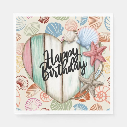 Happy Birthday Nautical Serviette (Vorderseite)