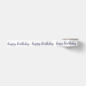 Happy Birthday Navy Blue Script Typografie Satinband (Vorderseite)