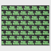 Happy Birthday Neon Brick Geschenkpapier (Flach)