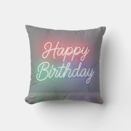Happy Birthday Neonlampe Kissen