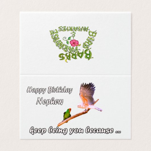 Happy Birthday Nephew (Außenseite Aufgefaltet)