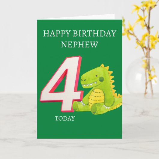 Happy Birthday Nephew - 4 Heute Karte (Gelbe Blume)
