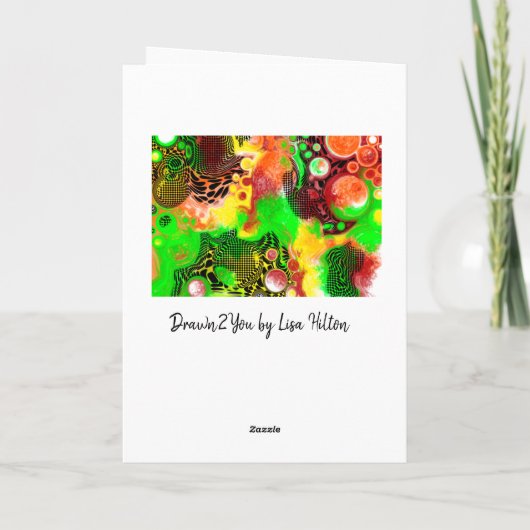 Happy Birthday Nephew | Abstrakte Kunstkarte Karte (Rückseite)