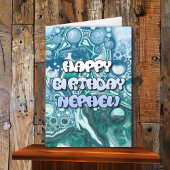 Happy Birthday Nephew | Abstrakte Kunstkarte Karte