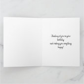 Happy Birthday Nephew | Blaue und weiße Blasen Karte (Innenseite)