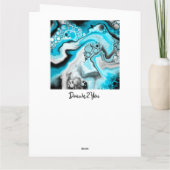 Happy Birthday Nephew | Blaue und weiße Blasen Karte (Rückseite)