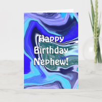 Happy Birthday Nephew | Blauer und weißer Marmor