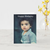 Happy Birthday Nephew Custom Foto Karte (Gelbe Blume)