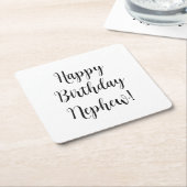 Happy Birthday Nephew Funny Nephews Geschenke Rechteckiger Pappuntersetzer (angewinkelt)