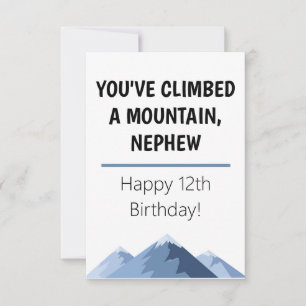 Happy Birthday Nephew Mountain WIlderness Card Dankeskarte