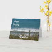 Happy Birthday Nephew-Ocean Waves Karte (Gelbe Blume)