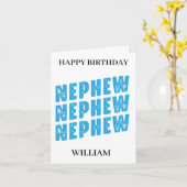 Happy Birthday Nephew Typografie Karte (Gelbe Blume)