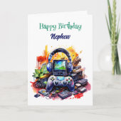 Happy Birthday Nephew | Videospiel Karte (Vorderseite)