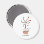 Happy Birthday Neuron Cupcake Magnet (Vorderseite/Rückseite)