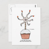 Happy Birthday Neuron Cupcake Postkarte (Vorne/Hinten)