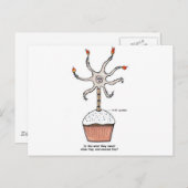 Happy Birthday Neuron Cupcake Postkarte (Vorne/Hinten)