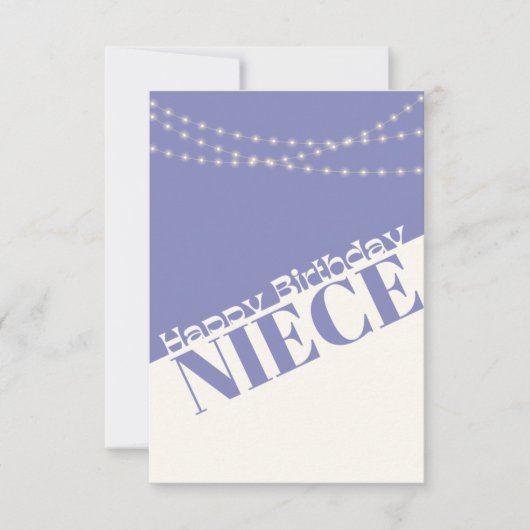 Happy Birthday Niece Moderne Minimalkarte Einladung (Vorderseite)