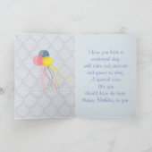 Happy Birthday Niece, Niedlich Pink Dragon Cartoon Karte (Innenseite)