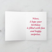 Happy Birthday Niece, Rollerskates Karte (Innenseite)