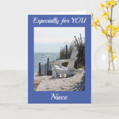 ***HAPPY BIRTHDAY NIECE** STRANDSTYLE CARD KARTE (Gelbe Blume)