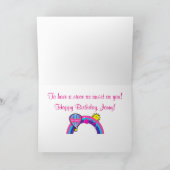 Happy Birthday Niece von Tante Name anpassbar Karte (Innenseite)