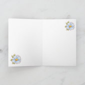 Happy Birthday Niedlich Biene mit Balloon Blue Gru Karte (Innenseite)