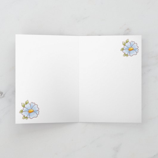 Happy Birthday Niedlich Biene mit Balloon Blue Gru Karte (Innenseite)