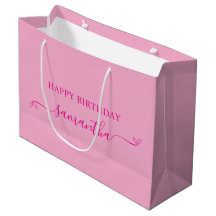Happy Birthday Niedlich Bow Signature Name Pink