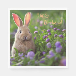 Happy Birthday Niedlich Bunny Serviette