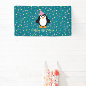 Happy Birthday Niedlich Cartoon Party Pinguin Banner (InSitu)