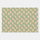 Happy Birthday Niedlich Corgi Muster für Hund Love Geschenkpapier Set (Vorderseite 3)