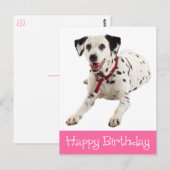 Happy Birthday Niedlich Dalmatiner Welpe Hund Love Postkarte (Vorne/Hinten)